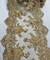 Gold 3D Wide Floral Sequin & Mesh Lace Trim for Table Runner 13"